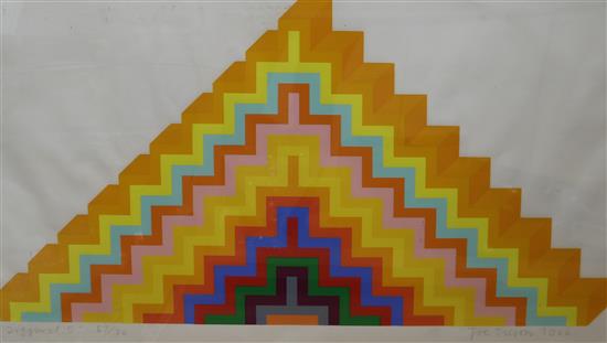 Joe Tilson (1928-) screenprint, Ziggurat 5 48 x 81cm.